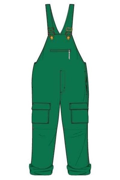Workwear Ladies Sleeveless Overalls - Green 