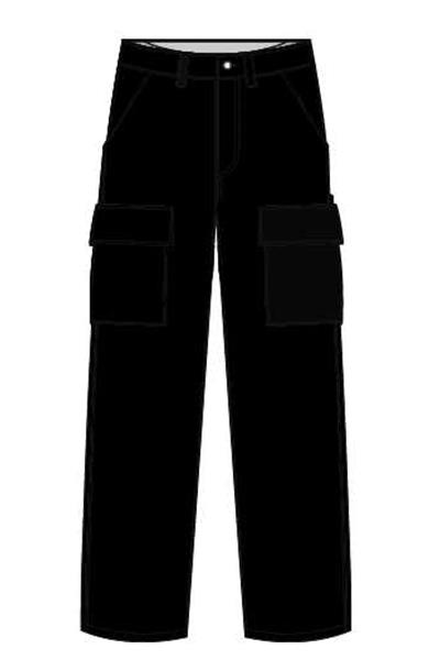 Workwear Ladies Cargo Trousers - Black 